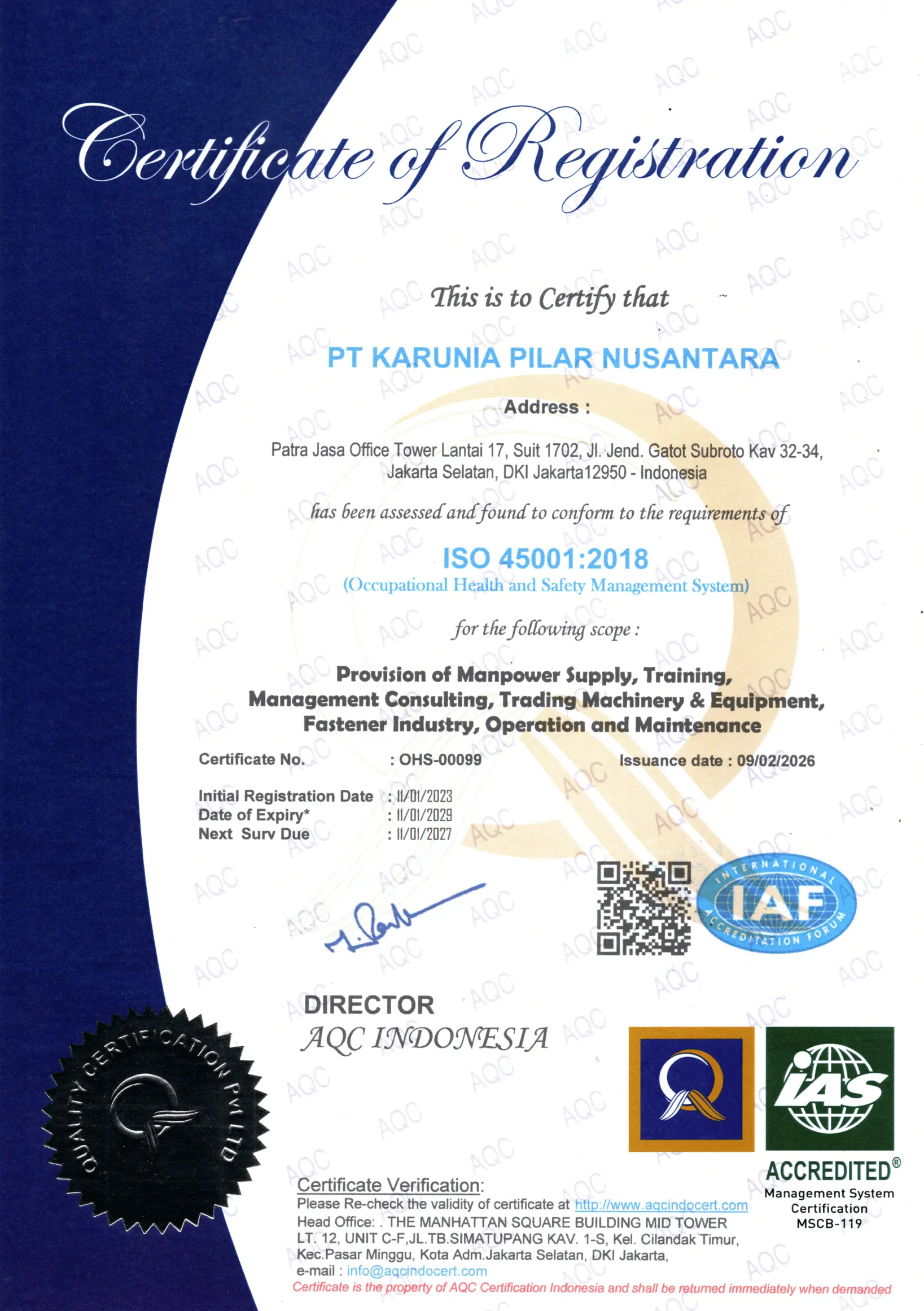 certificate-45001